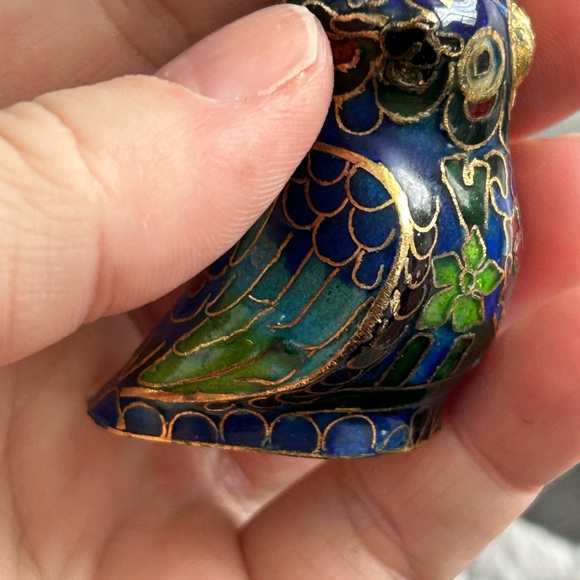 4-$100 Colorful Cloisonné Owl Figurine - Picture 3 of 8